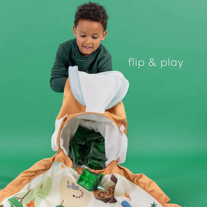 Play&Go - 2-in-1 Playmat & Toy Basket - Zoo