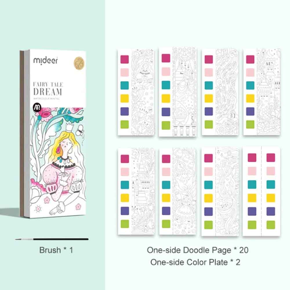 Mideer - Watercolour Painting Set - Travel Size - Fairy Tale Dream