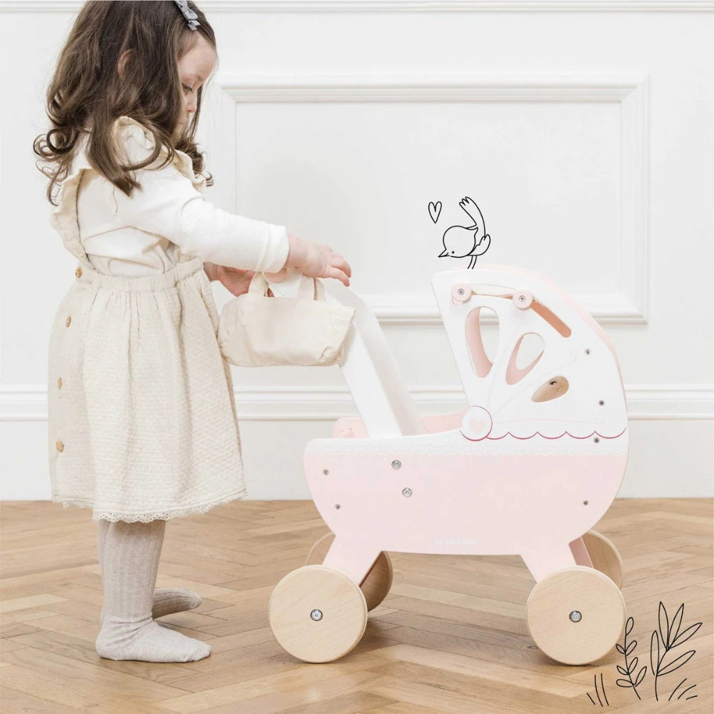Le Toy Van - Wooden Retro Doll Pram