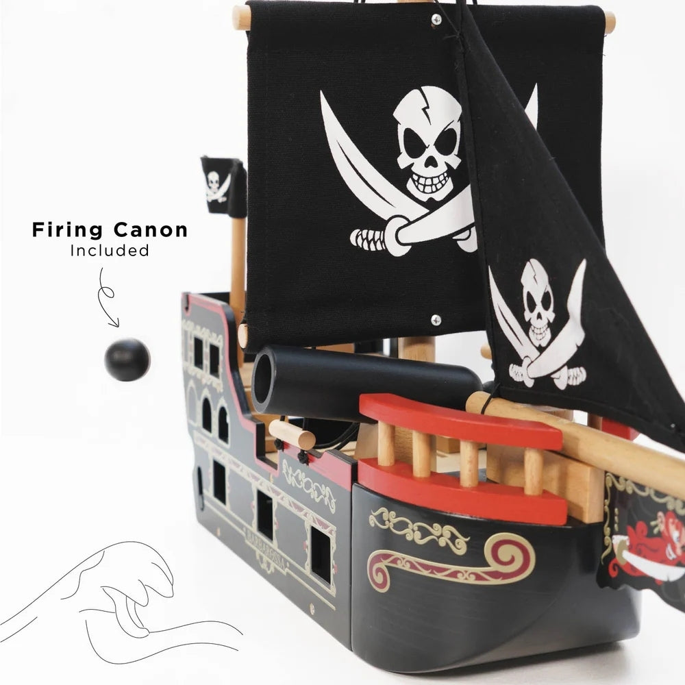 Le Toy Van - Barbarossa Wooden Pirate Ship & Characters