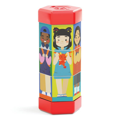 Quercetti - Mix & Match People & Jobs Rotating Puzzle for Toddlers