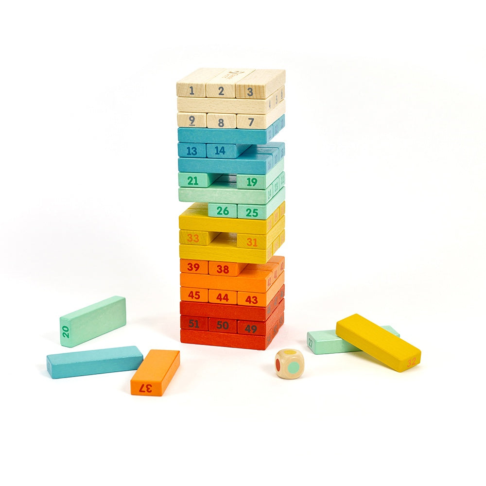 Classic World - Deluxe Colourful Stacking Game - 55pcs