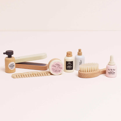 Le Toy Van - Wooden Hair Care & Straighteners Set - 8pcs