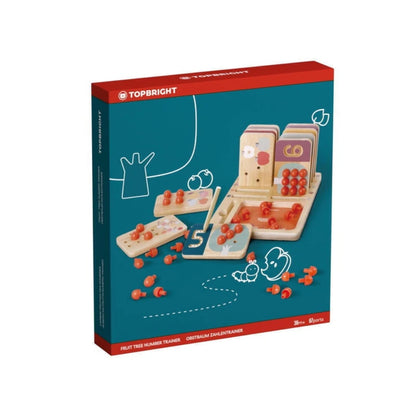 TopBright - Wooden Montessory Fruit Tree Counting & Writing Number Toy