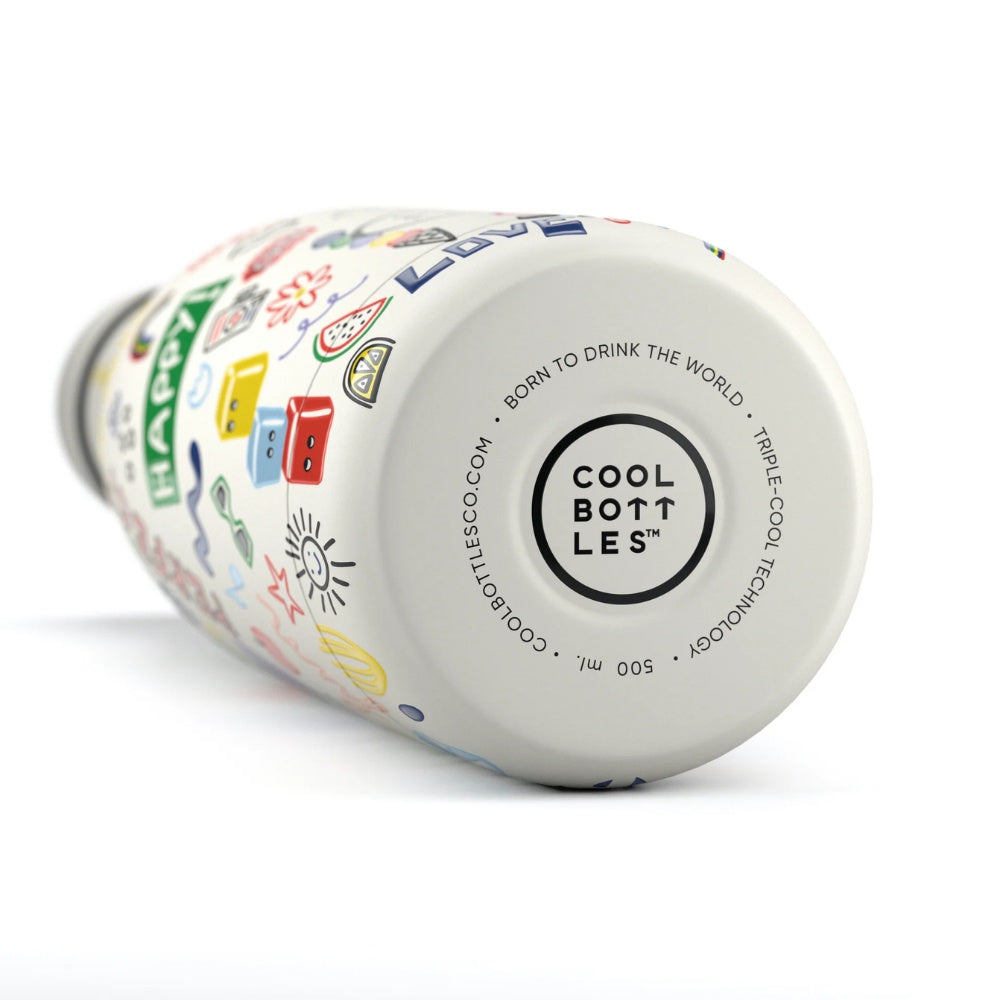 Cool Bottles - Triple-Insulated Water Bottle - Good Vibes 500ml