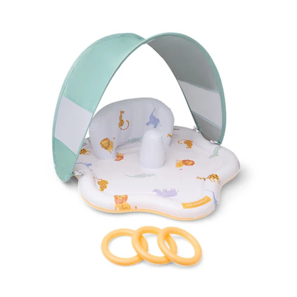 Swim Essentials - Baby Splash Mat with Sunshade - Wild Life 76cm
