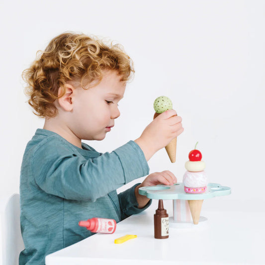 Le Toy Van - Wooden Ice Cream Stand & Toppings - 12pcs - Motherhood