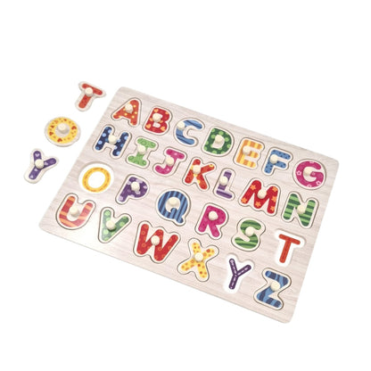 hi Pando - Wooden Peg Puzzle - Alphabet A-Z - 27pcs