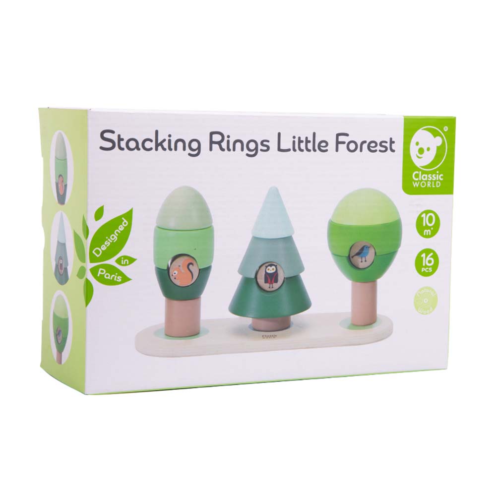 Classic World - Wooden Stacking Toy - Little Forest - 16pcs