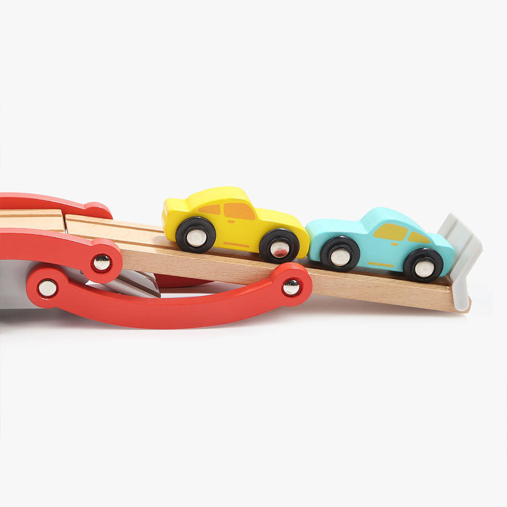 TopBright - Wooden Car Carrier Truck