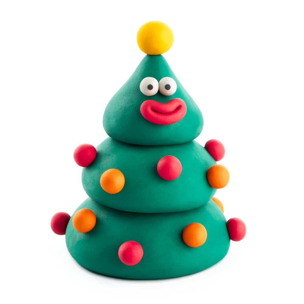 Hey Clay - Modelling Air-Dry Clay with Fun Interactive App - Xmas Tree, Christmas Series, 5 cans