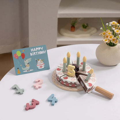 TookyToy - Pretend Play Birthday Cake Toy Set