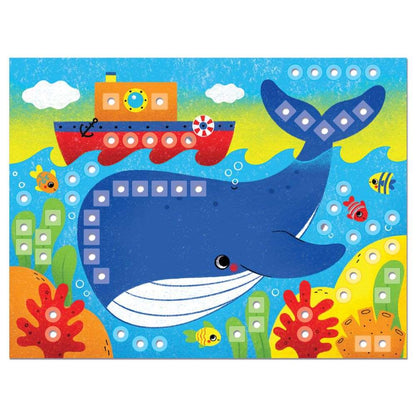 Quercetti - FantaColor Animal Peg Board Set - Mosaic Art Activity with Pattern Cards