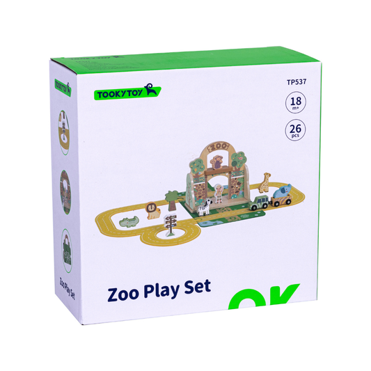 TookyToy - Pretend Play Story Box: Zoo Toy Set in Carry Case