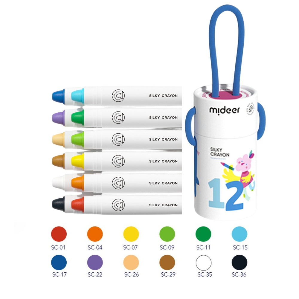 Mideer - Silky Quick - Dry Crayons