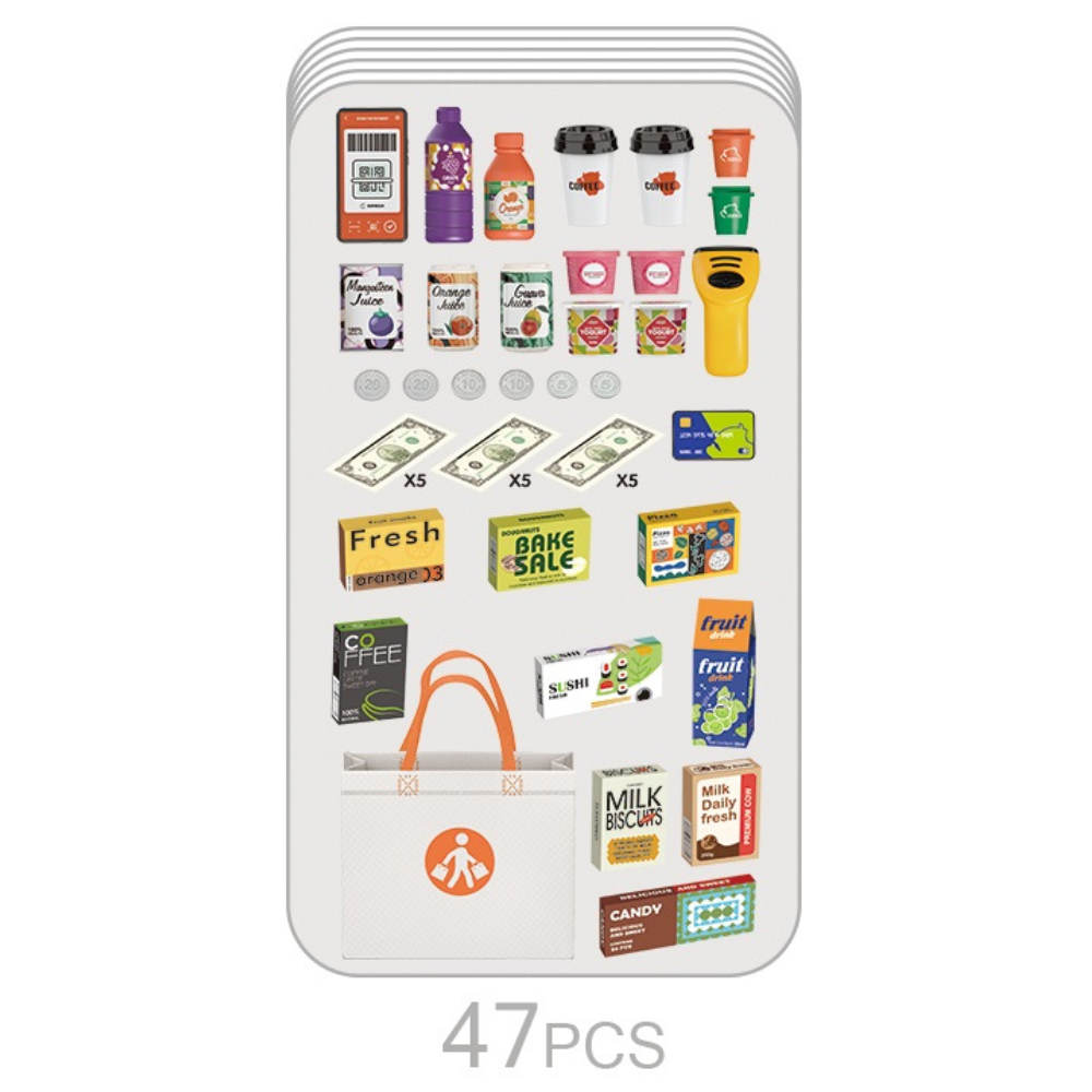 Cogo - Pretend & Play Grocery Store with Lights & Sound Effects - 47 Pieces