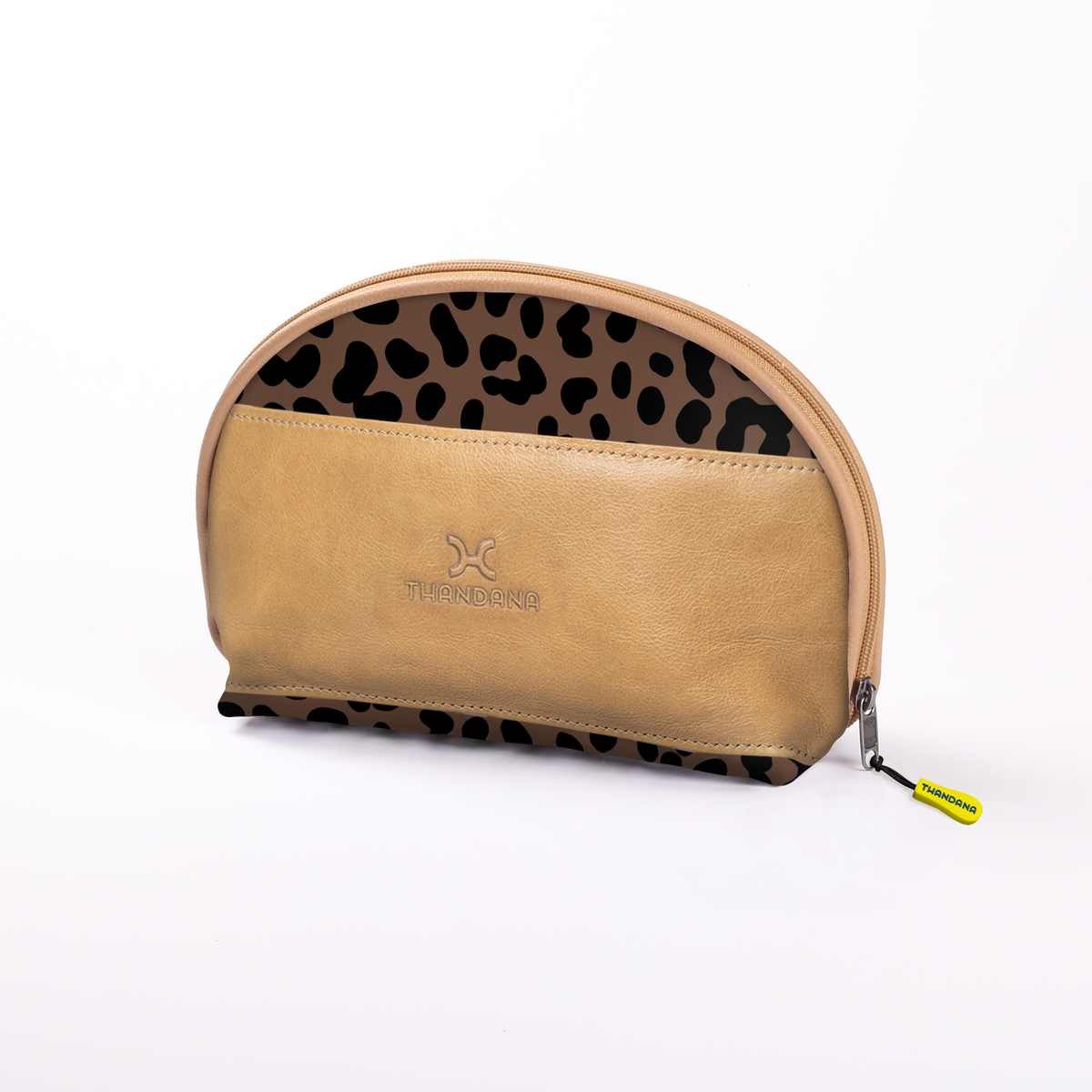 Thandana Big Mouth Extender Bag Cheetah - Coffee