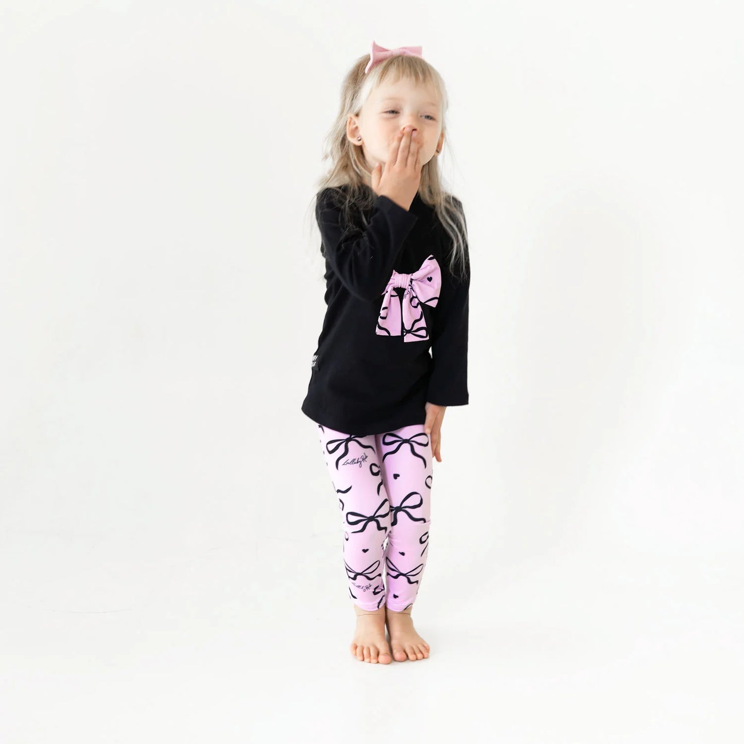 Lullaby Rock Knot Your Average Set – Bow Tracksuit Top & Printed Tights - Motherhood