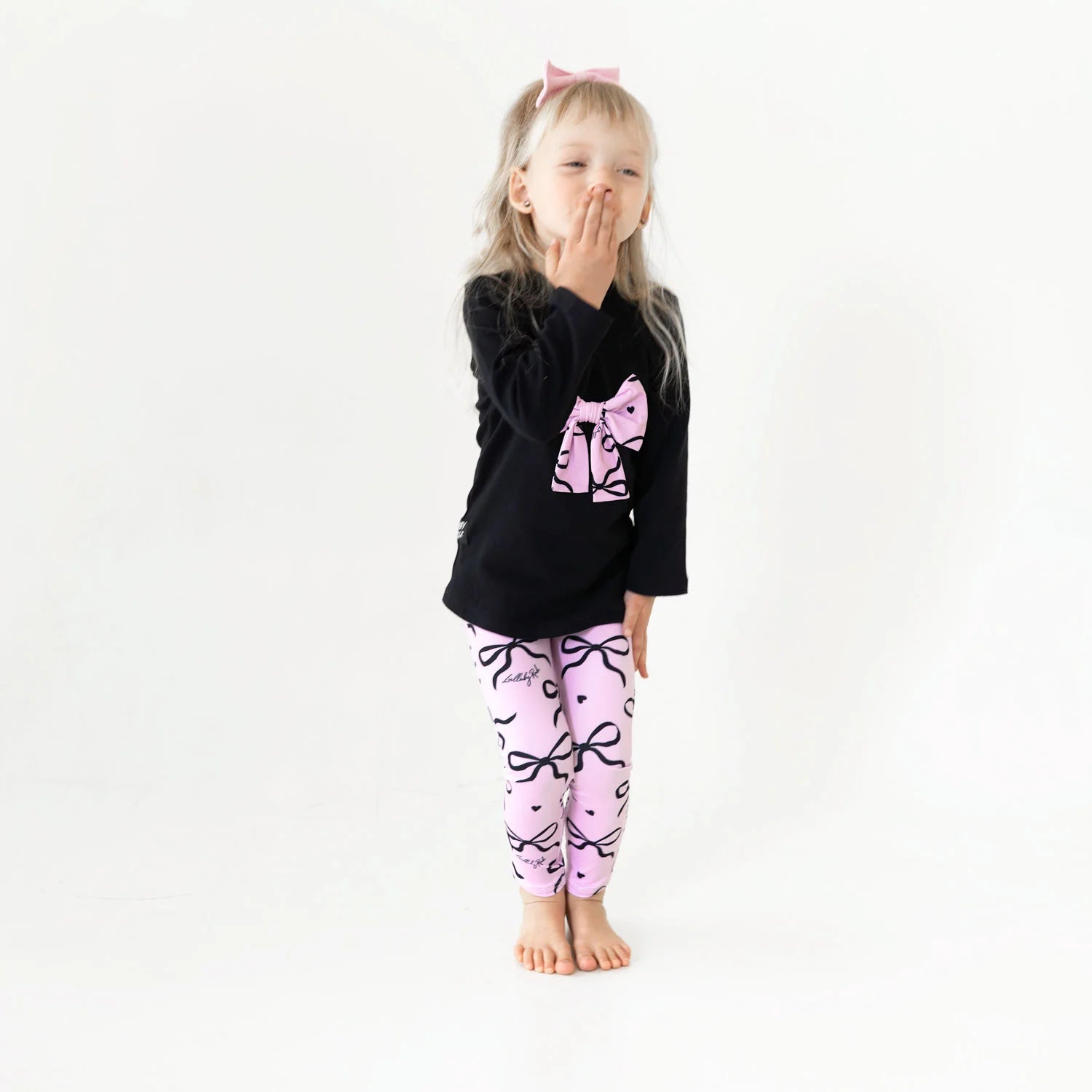 Lullaby Rock Knot Your Average Set – Bow Tracksuit Top & Printed Tights - Motherhood