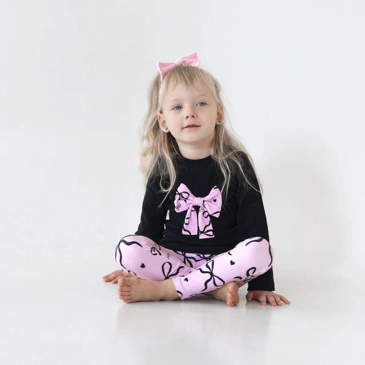 Lullaby Rock Knot Your Average Set – Bow Tracksuit Top & Printed Tights - Motherhood