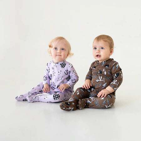 Lullaby Rock Good Vibes Only Onesie Off White – Footed Baby Onesie - Motherhood