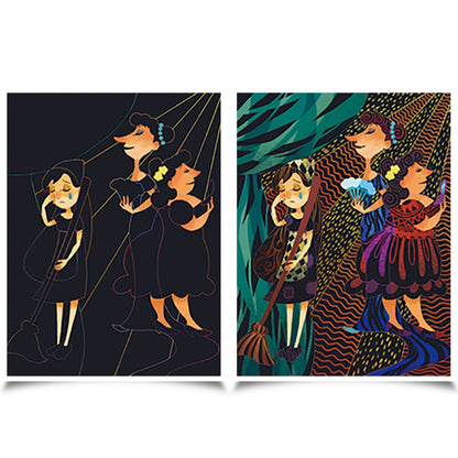 Jar Meló - Scratch Cards Art Set - Cinderella