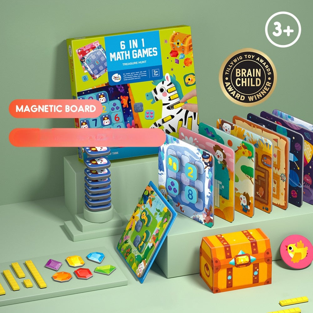 Jar Meló - Magnetic Maths Games 6-in-1 Set - Educational Number Skills Toy for Kids