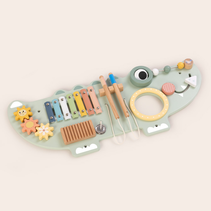 TookyToy - Wooden Crocodile Activity Wall Mounted Learning Toy