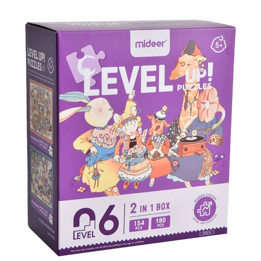 Mideer - Level Up Jigsaw Puzzle for Kids - 2-in-1 - Level 6 Forest Fantasy