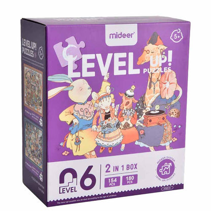 Mideer - Level Up Jigsaw Puzzle for Kids - 2-in-1 - Level 6 Forest Fantasy