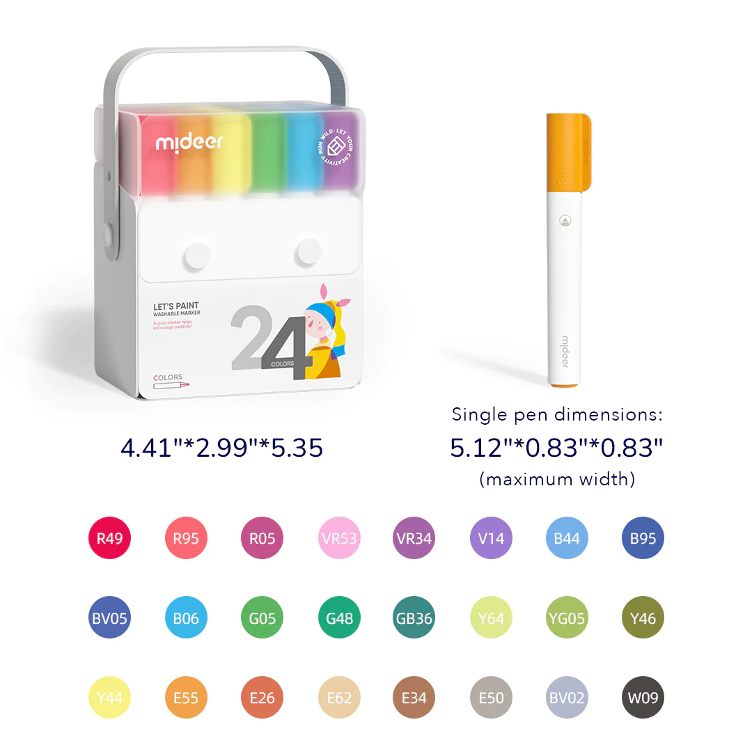 Mideer - Washable Marker - 24 Colours