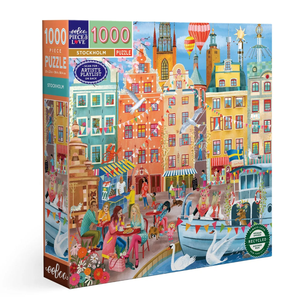 eeBoo - Stockholm 1000 Piece Square Puzzle