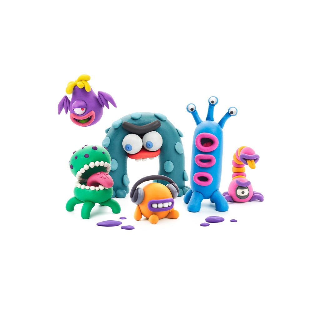 Hey Clay - Modelling Air-Dry Clay with Fun Interactive App - Aliens, 15 cans