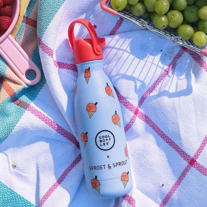 Cool Bottles - Kids Triple-Insulated Water Bottle - SPRT & Blue Scoop 350ml