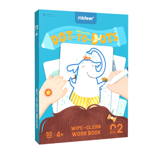 Mideer - Dot-to-Dot Wipe Clean Activity Cards - Reusable Connect the Dots for Kids - Motherhood