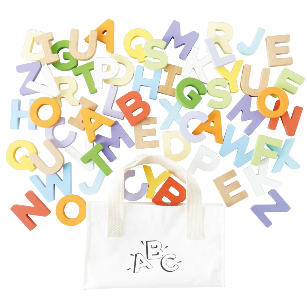 Le Toy Van - Wooden Alphabet Set & Bag - 60 Letters