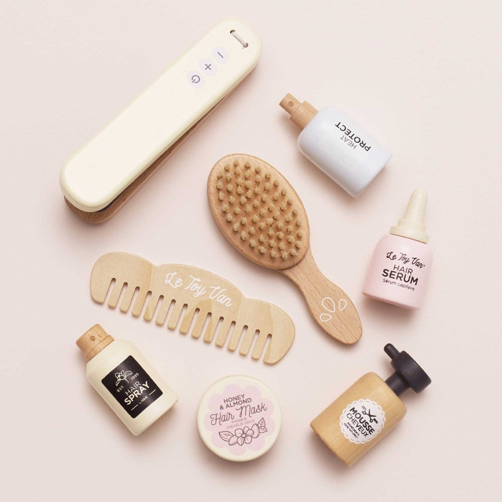 Le Toy Van - Wooden Hair Care & Straighteners Set - 8pcs
