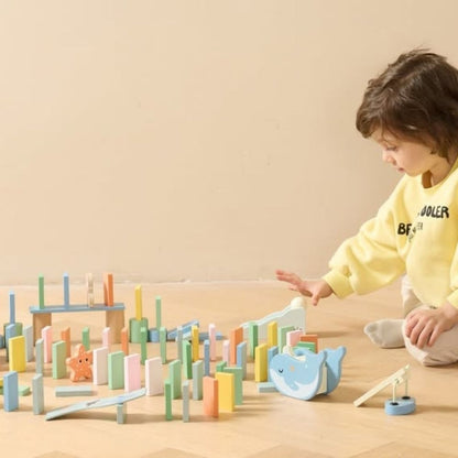 Classic World - Ocean Dominoes - Wooden Activity Set - 100 Pieces