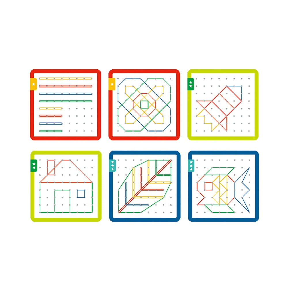 TookyToy - Creative Rubber Band: Fine Motor Geoboard Activity Set