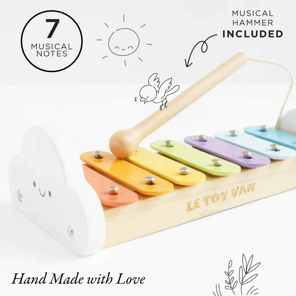 Le Toy Van - Wooden Rainbow Xylophone - 2pcs