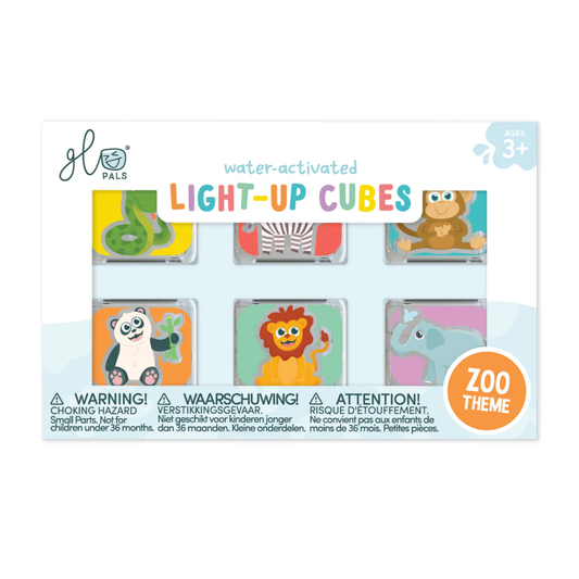 Glo Pals - Water Activated Light-Up Sensory Toys - Zoo (6 Pack)
