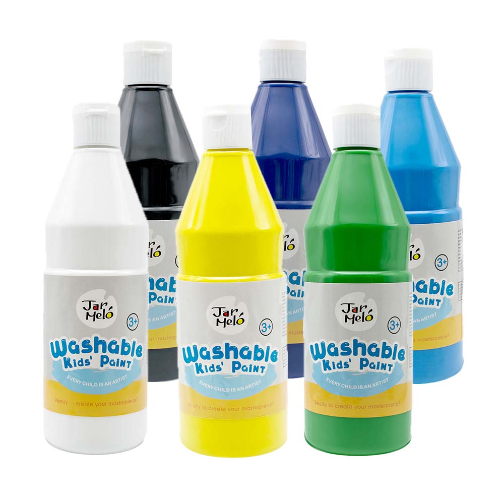 Jar Meló - Washable Paint Set for Kids - Non-Toxic Tempera Paint - 12 x 500ml