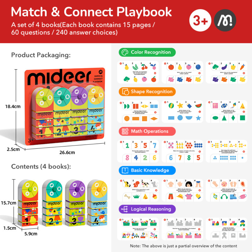 Mideer - Threading Match Cards - String Lacing Educational Game for Kids