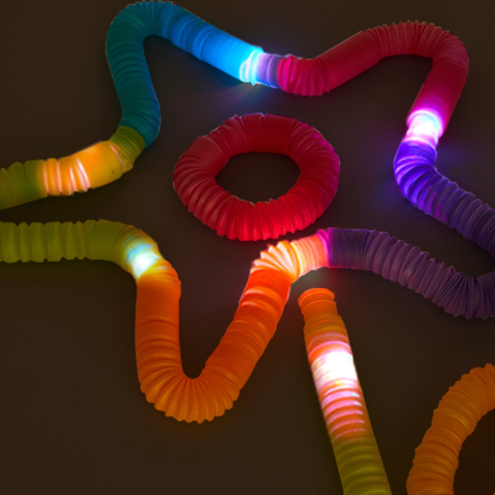 Mideer - Glow Pop Tube Sensory Fidget Toy with Light-Up Balls for Kids