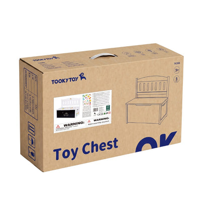 TookyToy - Wooden Toy Chest with Flip-Down Bench Seat