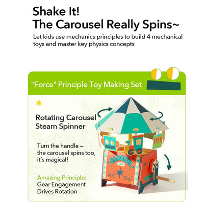 Mideer - DIY Kids Science Kit - Mechanics: Build Your Own Moving Models