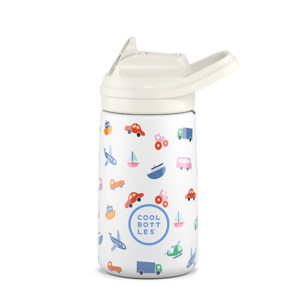 Cool Bottles - Kiddies Triple-Insulated Water Bottle - Little Wheels 350ml