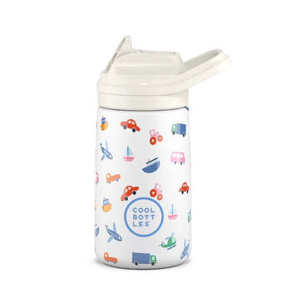 Cool Bottles - Kiddies Triple-Insulated Water Bottle - Little Wheels 350ml