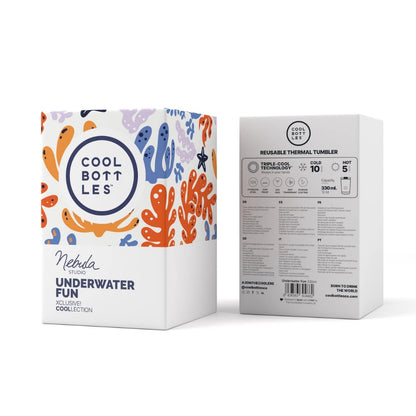 Cool Bottles - Triple-Insulated Travel Tumbler - Underwater Fun 330ml