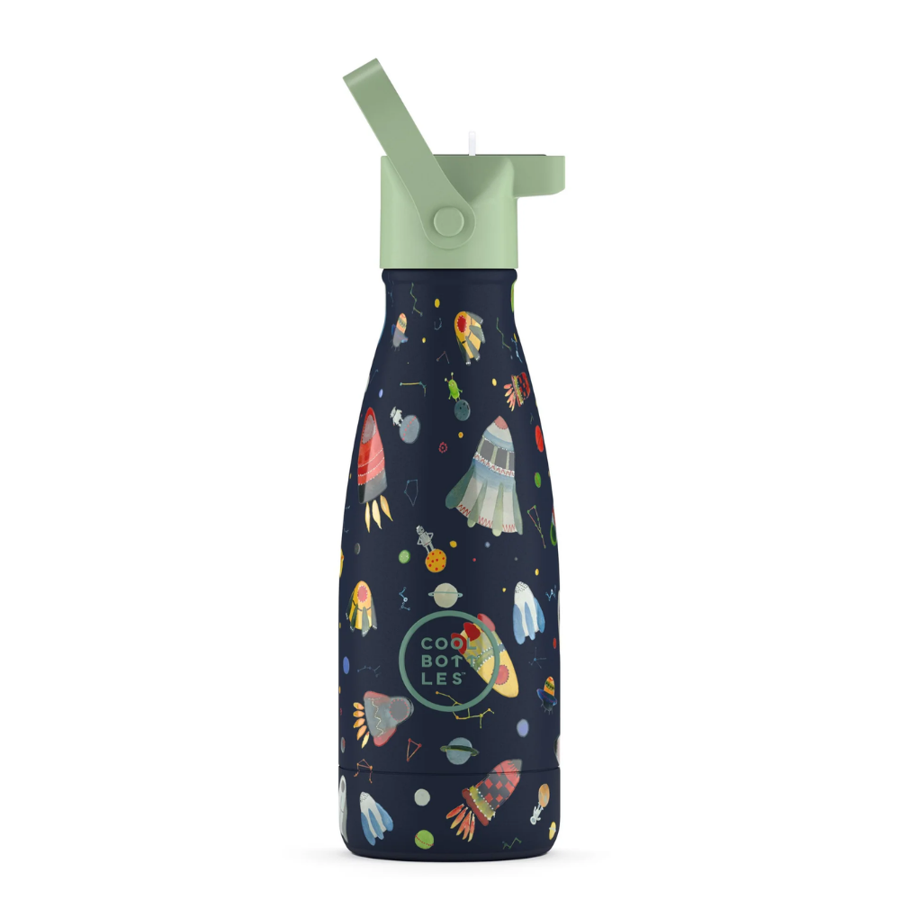 Cool Bottles - Kids Triple-Insulated Water Bottle - Space Rockets 260ml